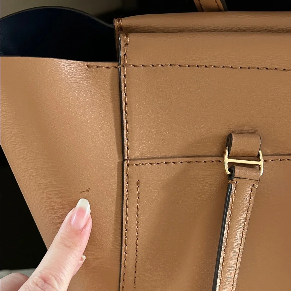 Tory Burch Camel Leather Tote - Picture 4 of 5